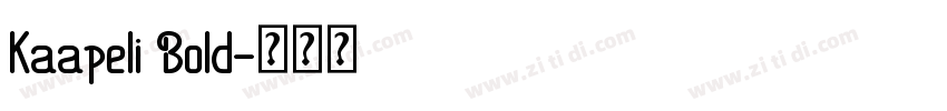 Kaapeli Bold字体转换